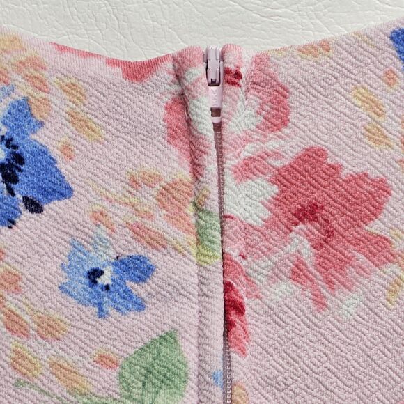 Girls Wonder Nation Pink Floral Dress Size 7 Sleeveless Belted Spring Style - Picture 6 of 12